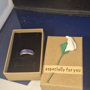 Blue and Gold Ring in Gift Box